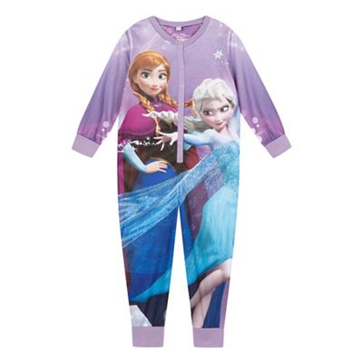 Disney Frozen Girls' lilac 'Frozen' print all-in-one